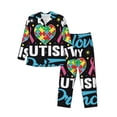 thumbnail image 1 of Fotbe I Love My Autism Pijama de Hombre con Estampado de Manga Larga, Conjunto de 2 Piezas, Ropa de Dormir Suave y Cómoda con Bolsillos-X-Large, 1 of 7