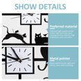 thumbnail image 1 of Yosoo123 Reloj de Pared Gato Negro Reloj de Pared de Estilo Simple Gatito Animal Creativo Lindo para Oficina en Casa CAF?Restaurante Decoración deRestaurante Silencioso EOTVIA  No, 1 of 7