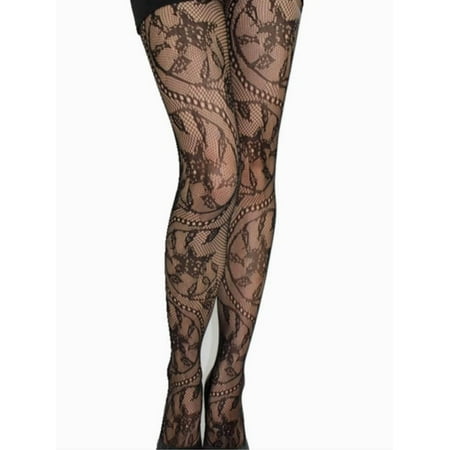 Women Fishnet Jacquard Pantyhose   Mesh Stockings Lace Floral Hollow Out Babydoll Pantyhose