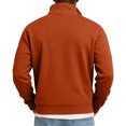 thumbnail image 5 of LTTVQM Mens Polo Long Sleeve Shirt Button Basic Solid Color Polo Shirt Classic Loose Casual Collared Shirts T-Shirt Saffron XL, 5 of 6