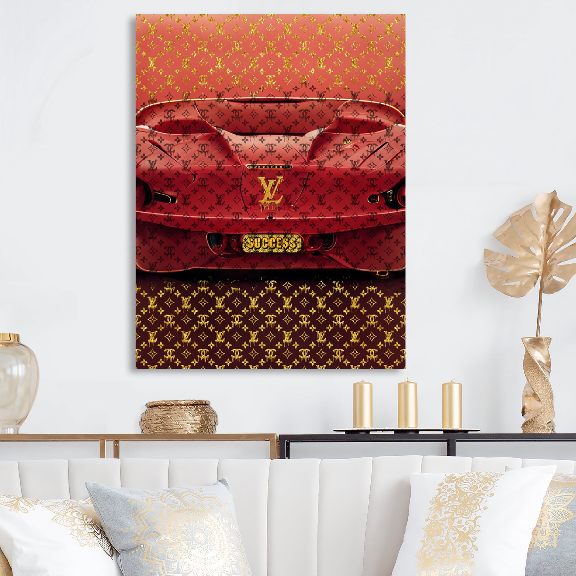 Designart Luxury Brand And Car Canvas Wall Art