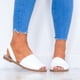thumbnail image 1 of Sandalias de playa de ajuste regular/ancho de cuero blanco Next para mujerwhite43, 1 of 3
