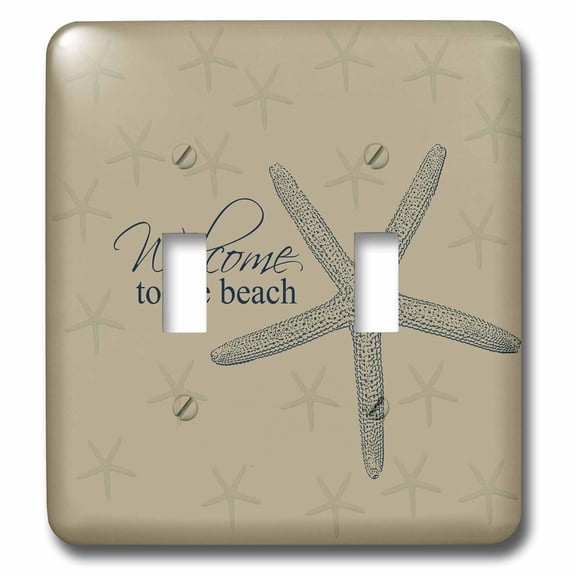3dRose, Welcome to the Beach Starfish, double toggle switch