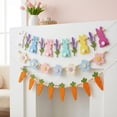 thumbnail image 5 of SSNTSY 3pcs 7.2ft Easter Bunner Easter Bead Garland Easter Tree Garland Rustic Bunny Carrot Flower Banner for Home Shelf Fireplace Wall Mantle Decor, 5 of 8