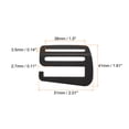 thumbnail image 2 of Unique Bargains 1.5' Webbing Release G Hook Buckle Adjuster for Backpack Strap, 2Pack Matte Black, 2 of 6