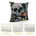 thumbnail image 4 of PHYHOO Skull Themed The Sun And Moon Flowers Skull Moon Decorative Throw Pillow Case For Home Living Room Girls Room Decor,Skull Lovers Gifts, Lovers Gifts White, 4 of 5