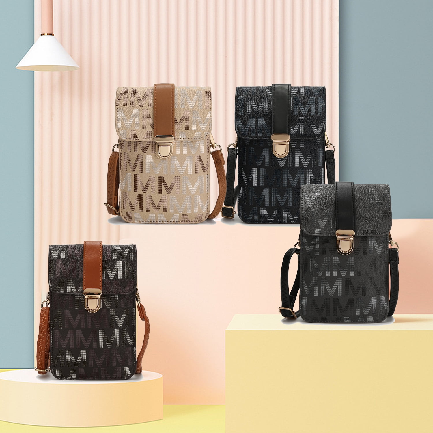 MKF Collection Lulu XL M Signature Phone Wallet Crossbody Handbag by Mia K.