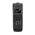 thumbnail image 4 of Small Flip Phone 0.66 Inch OLED Screen 64x48 32MB 64MB 300mAh Battery Bluetooth Flip Cell Phone for Seniors Black, 4 of 10