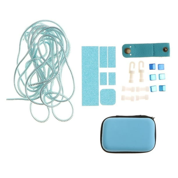 Cable USB para cargador de auriculares con caja para 6, 6S, 7, 7P, 8, 8P y X Azul