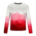 thumbnail image 4 of UVEASISHA Long Sleeve Graphic Tees for Men Fashion Tie Dye Print T-Shirts Big and Tall Casual Crewneck Workout Shirt Hipster Stylish Streetwear Tee Shirts Red 5XL, 4 of 5