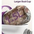 thumbnail image 4 of Oneisall 7 In 1 Dog Grooming Kit, Low Noise Pet Grooming Vacuum with 1.5 L Dust Cup, Dog Vacuum for Shedding Grooming, with 7 Professional Grooming Tools for Dogs Cats Pet Hair &Home Cleaning, Purple, 4 of 6