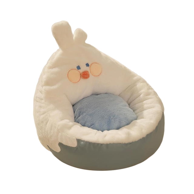 Cama para gatos Yuyangstore Nido de pollo de dibujos animados Beige Blanco Cama para gatos