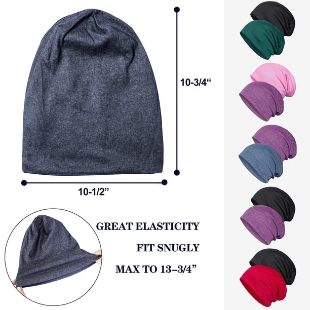 2 Pack Cotton Slouchy Beanie Hats, Chemo Headwear Caps for  display picture 1