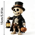 thumbnail image 3 of PLLFRLRT Lighted Vintage Patchwork Halloween Decorations Indoor Desktop Lamp for Mantel Shelf Entryway Porch Decor, 3 of 5