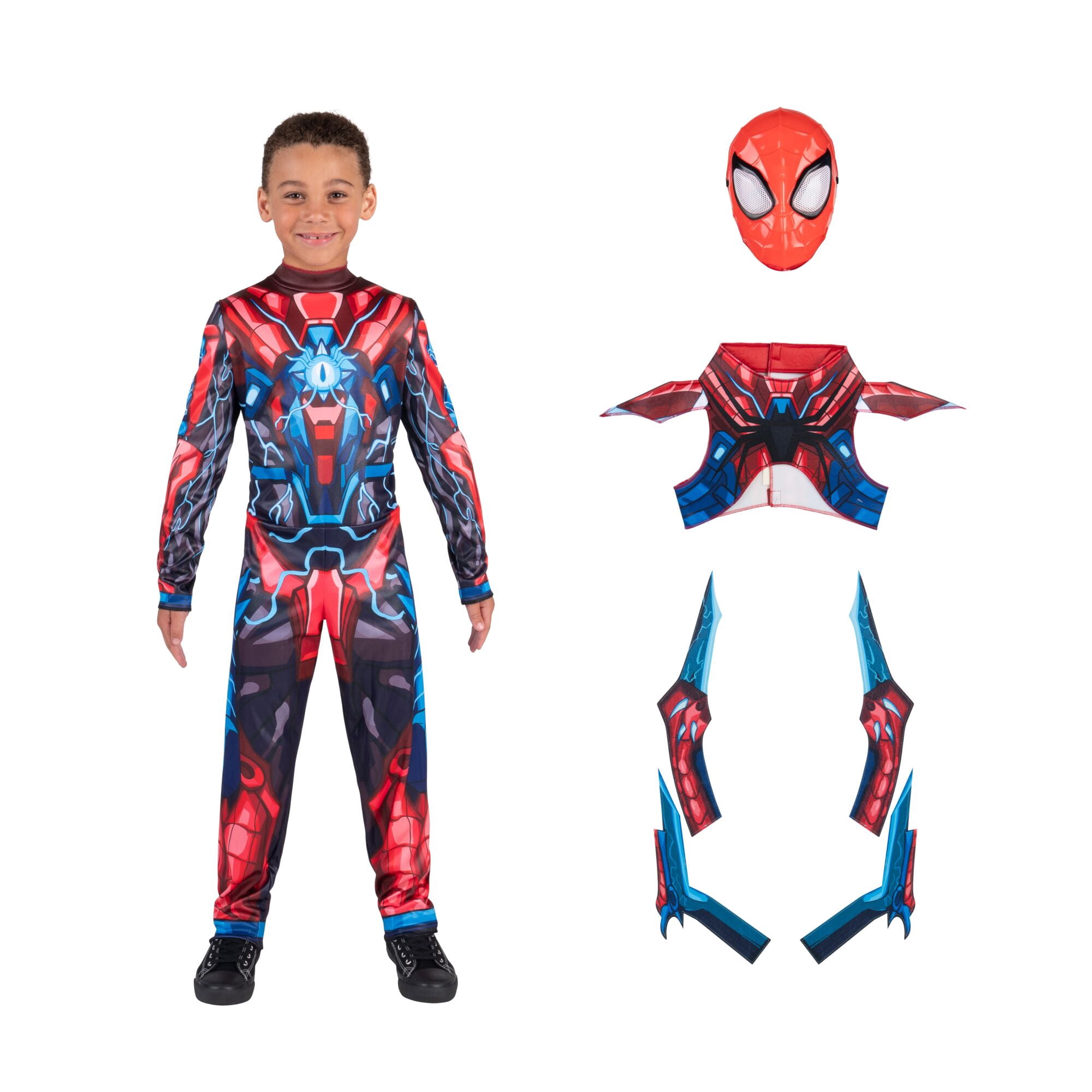 Marvel's Spider-man Mech Strike Halloween Costume for Children, Boy's Size L (10/12), by Jazwares