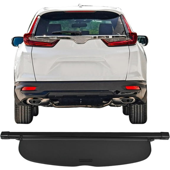 labwork Black Retractable Cargo Cover Black Security Rear Trunk Shade Replacement for CRV 2017-2019