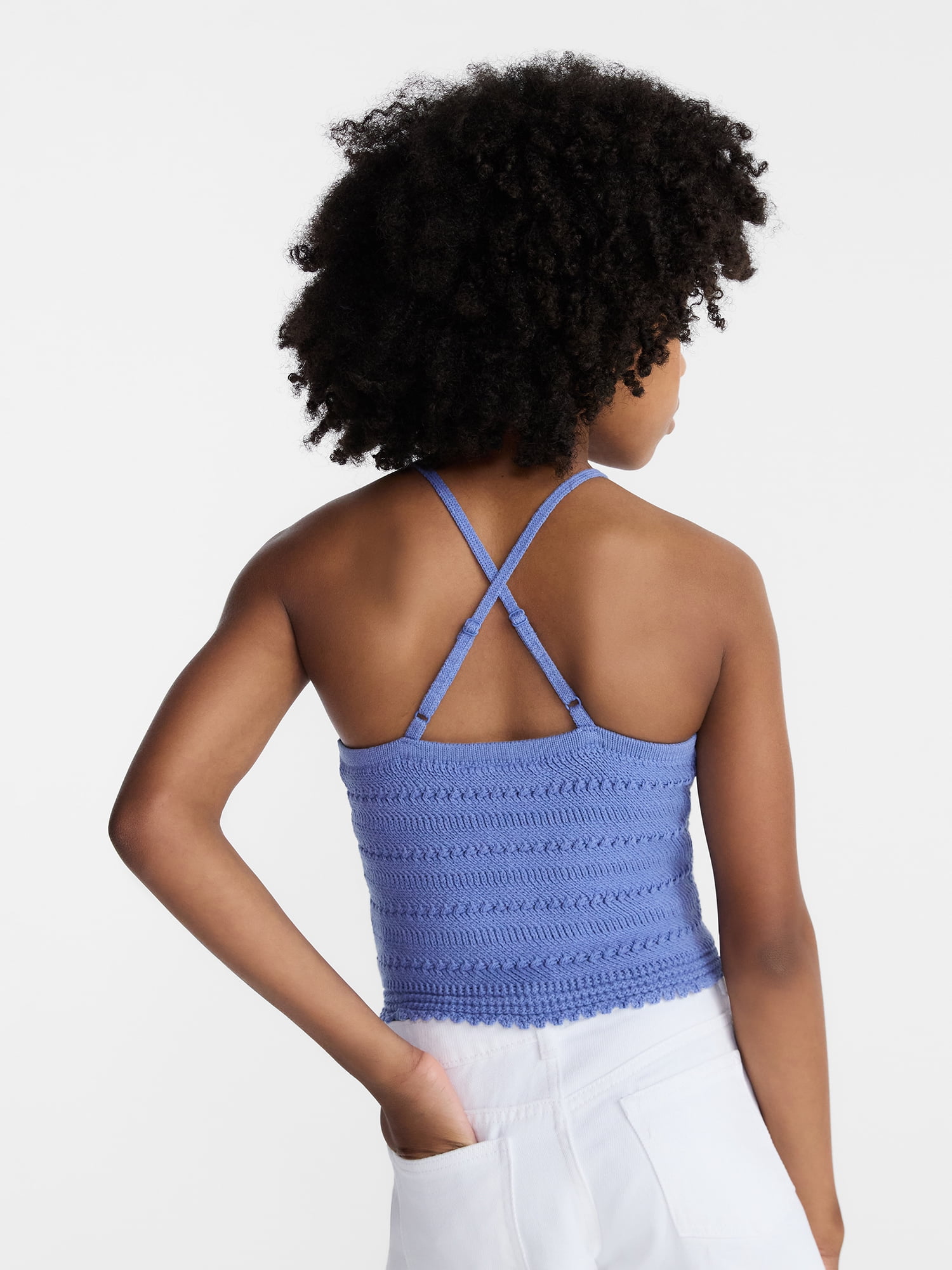 Weekend Academy Girls Crochet Halter Top, Sizes 4-18