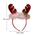 thumbnail image 2 of Christmas Hat Headband Holiday Party Hair Accessory Festive Hairband Shiny Holly Sequins Decorative Hair Hoop Headwear for Women Girls, 2 of 3