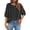 Black -AO15, variant on Cotton Linen Shirts for Women Lightweight Retro Embroidered 3/4 Sleeve Boho Blouse Casual Loose Bohemian Tunic Tops Orange 2XL