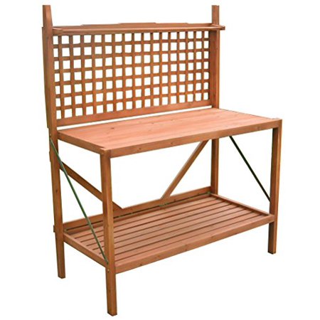 Northbeam Foldable Wood Potting Bench - Brown - Walmart.com