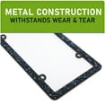 thumbnail image 6 of Auto Drive Black Iridescent Crushed Bling Metal License Plate Frame, 90205W, 6 of 11