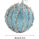 thumbnail image 2 of Adornos de bolas de Navidad Bolas de lentejuelas 5pc Decoraciones navideñas inastillables Bolas de árbol para la decoración navideña de la fiesta de bodas (azul) oso de fresa Electrónica, 2 of 6