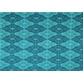 thumbnail image 1 of Ahgly Company Machine Washable Indoor Rectangle Transitional Dark Cyan Green Area Rugs, 7' x 10', 1 of 7