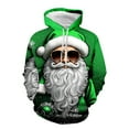 thumbnail image 4 of Mens Outfits Sets Christmas Festive Santa With Hooded Pullover Pants Holiday Parties Family Gatherings Events Green Size L, 4 of 5