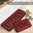 thumbnail image 3 of Buffalo Plaid Checked Black Red Kitchen Mat Set of 2 Anti-Fatigue Kitchen Rug Set Washable Non Slip Cushioned Foam Kitchen Runner Rugs and Mats Comfort Standing Mat for Floor Laundry Home Decor, 3 of 6