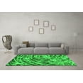 thumbnail image 3 of Ahgly Company Indoor Round Abstract Green Modern Area Rugs, 3' Round, 3 of 4