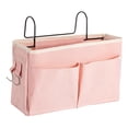 thumbnail image 3 of yuksok Bedside Table Cabinet Storage Organizer Glasses Book, Cell Phone, Pink, 3 of 7