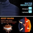 thumbnail image 5 of QPNGRP Mens Puffer Jacket Lightweight Water Resistant Windproof Insulated Winter Puffy Coat Navy XL, 5 of 9