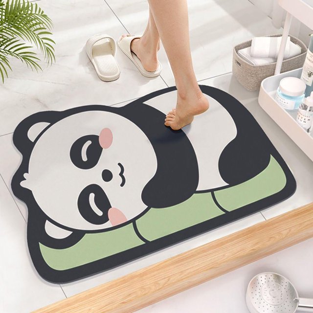 Diatomaceous Earth Bathroom Foot Mat, Non-Slip Water Absorbent, Quick Drying Surface, Easy Clean Design, for Wet Areas, Kitchen Entryway, Heavy Duty Rubber Backing, Anti Skid Safety Mat, Hzhnb