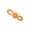 Orange, variant on Pink Mesh Tube Cat Chew Toy with Pom Pom & Built-in Bell, Crinkle Sound Elastic Mesh Teething Ring, Lightweight Interactive Dental Play Toy for Indoor Kittens Adult Cats