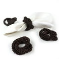 thumbnail image 3 of Mala Wooden Bead Napkin RingSet of 4Color: Dark Brown, 3 of 4