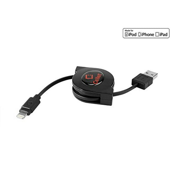 Cellet Cable cargador retráctil para iPhone carga y sincronización de datos