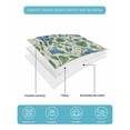 thumbnail image 5 of Quilts Twin-XL Size Bedding Set, Blue Green Botanical Lightweight Quilted Comforter, Spring Floral Summer Rustic Soft Reversible Bedspread Coverlet with Pillow Covers for All Season, 68" x 98", 5 of 7