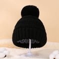 thumbnail image 3 of 6M-4T Kids Baby Winter Knitted Beanie Hat, Esho Toddler Girls Boys Warm Knit Thick Ski Cap with Pom Pom, 3 of 5