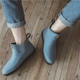 thumbnail image 7 of Wellies Mens Short Ankle Wellington Boots Waterproof Chelsea PVC Rubber Rain Boots, Blue 43, 7 of 7
