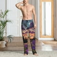 thumbnail image 2 of Sikiie Starry Night Purple Irises Pajama Pants Men, PJ Bottoms, Sleep & Lounge Pants-Large, 2 of 6