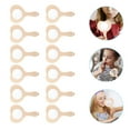 thumbnail image 2 of 12Pcs DIY Wooden Mirror Handmade Unpainted Mirror Handheld Cosmetic Mirror for Kid, 2 of 9