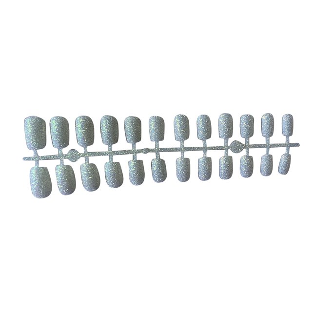 Guardurnaity 24 piezas de uñas postizas, puntas de uñas artificiales de punta plana, parche llamativo para uñas, accesorio DIY, decoración de Type7 NO7