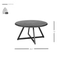 thumbnail image 4 of New Pacific Direct Markle Round Stainless Steel Coffee Table in Black/Gunmetal, 4 of 10