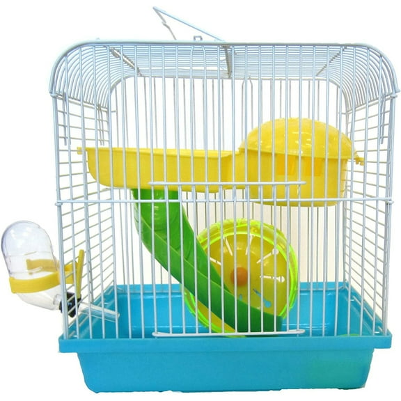 YML H157BL Dwarf Hamster, Mice Cage, with Accessories, Blue