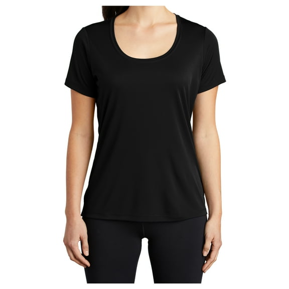 Yellow Rooster Women's Posi-UV Pro Scoop Neck T-Shirts Black XS