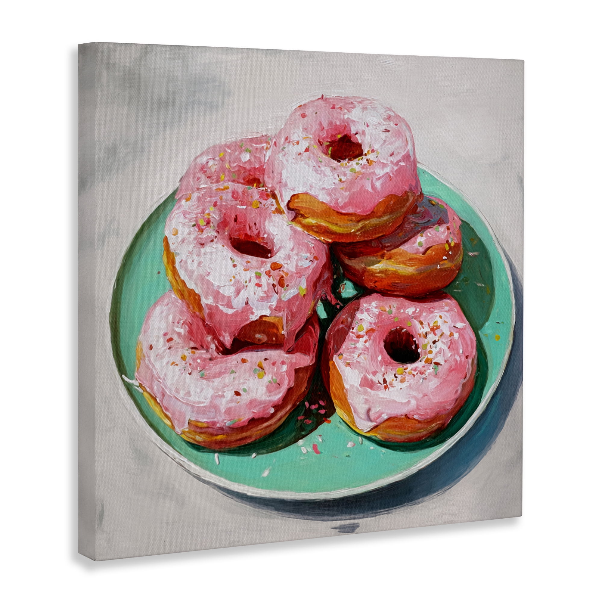 Stupell Industries Pink Frosted Donuts Canvas Wall Art, design by Tina LeCour