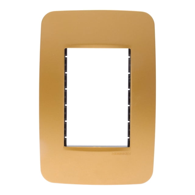 Placa 3 Modulos Estévez Niessen Oro Plastico