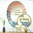 thumbnail image 3 of Designart "Charming Japanese Sunset View II" Landscape Sunset Polka Dot Round Wall Mirror - Landscapes Oval Printed Decorative Mirror - Multiple Color Options, 3 of 5