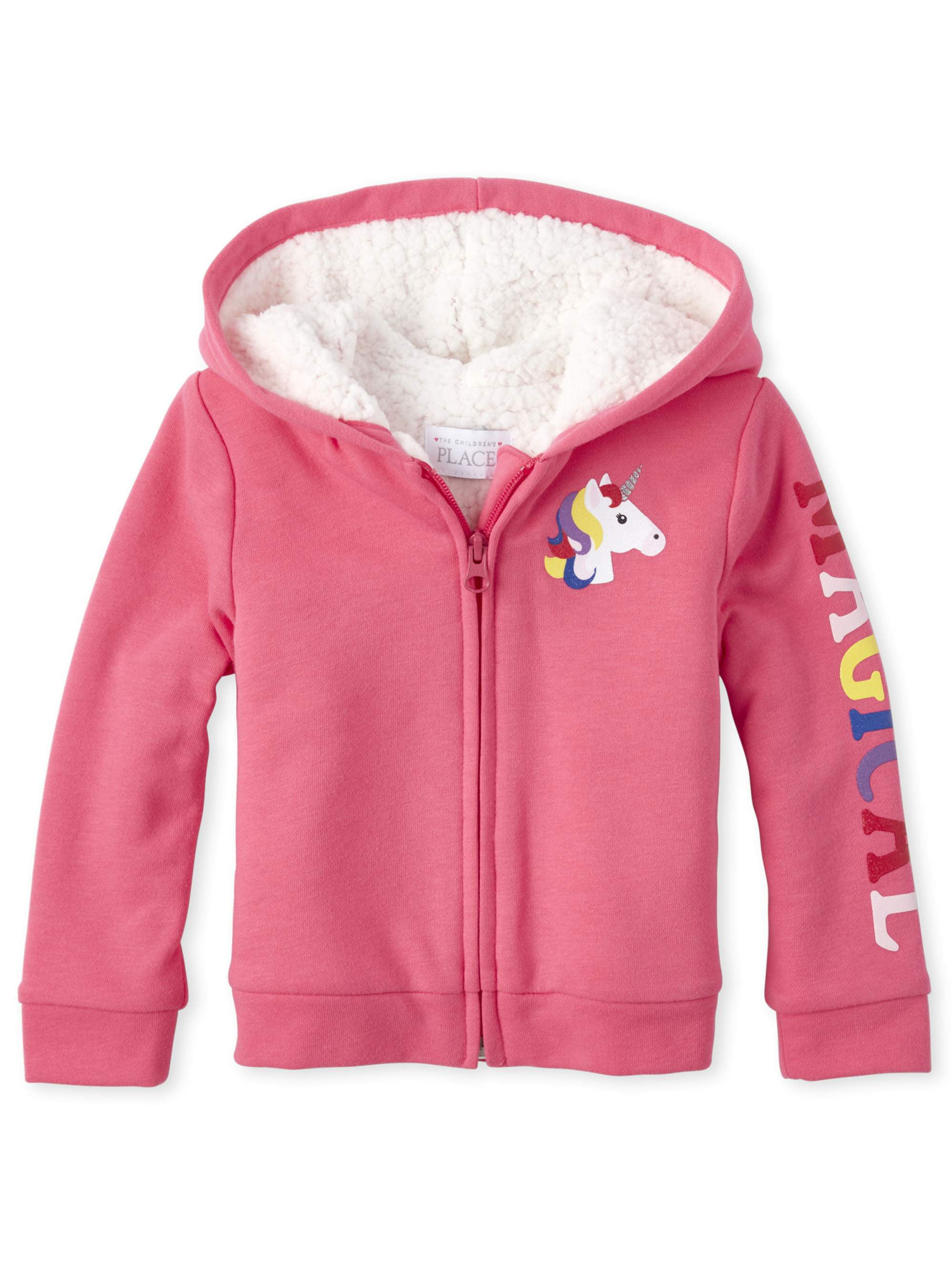 Toddler Unicorn Hoodie Zip Up Cute Jackets for Baby Girls Outdoor Cartoon Hooded Sweatshirt for Kids