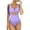 511_Purple, variant on Lroveb One Piece Swimsuits for Women Spring Summer Solid Color V Neck High Waisted Monokini Bathing Suit
